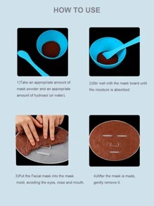 Seaweed Facial Sheet Mold, 1pc PVC Facial Sheet Tray Film With Facial Sheet Plate Plastic Sheet Plastic Blister DIY Facial Sheet Makeup Tool - Pink - View 4