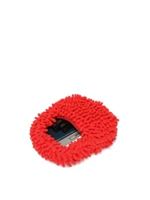 素色毛茸茸柔軟糖果顏色手提包,Y2K風格女士手袋,度假旅行錢包適合女孩,可愛吊墜手拿包,拖把單肩包 - 紅色 - 查看 3