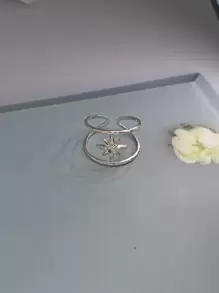 Pierścionek mankietowy z gwiazdą - Srebro - Zobacz 1