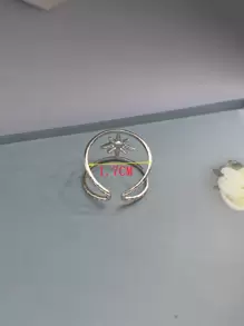 Pierścionek mankietowy z gwiazdą - Srebro - Zobacz 3