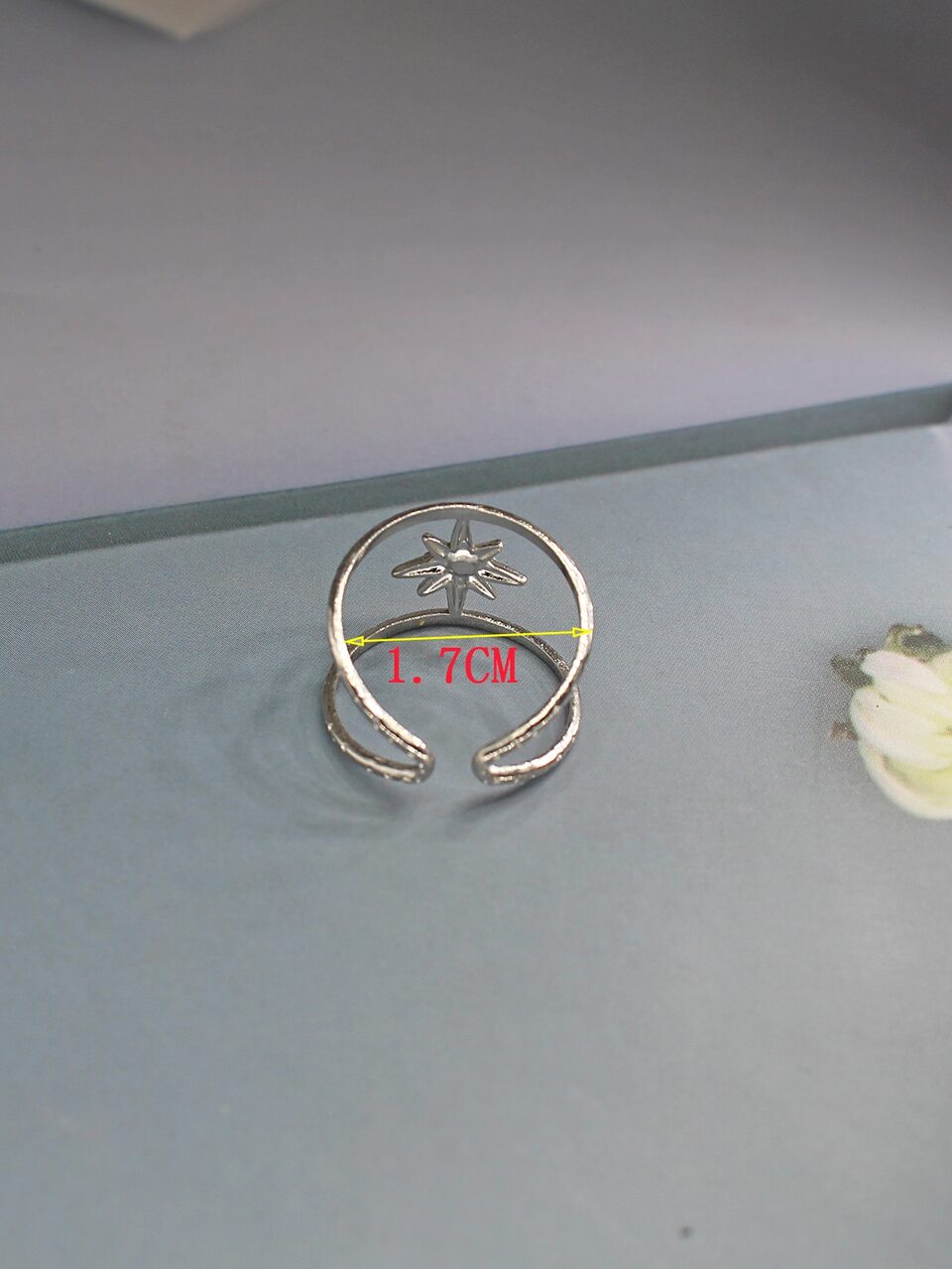 Star Decor Cuff Ring