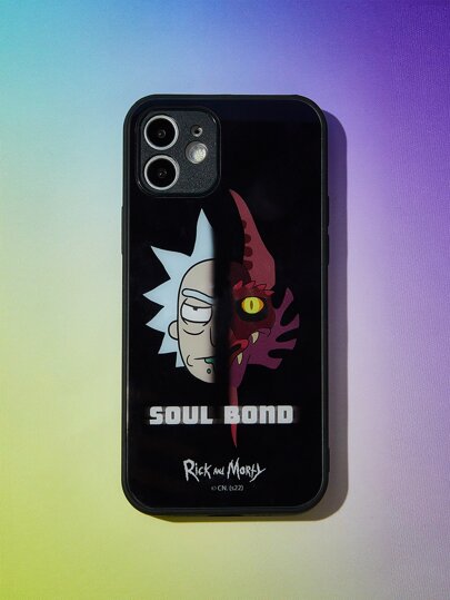 Rick and Morty | ROMWE Cartoon Graphic Phone Case