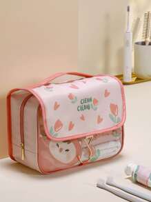1 Túi đựng đồ vệ sinh cá nhân du lịch nhiều ngăn họa tiết hoạt hình - Màu Hồng baby - Xem 6