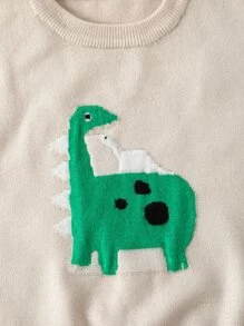 Baby Boy Cartoon Graphic Jumper - Beige - View 6