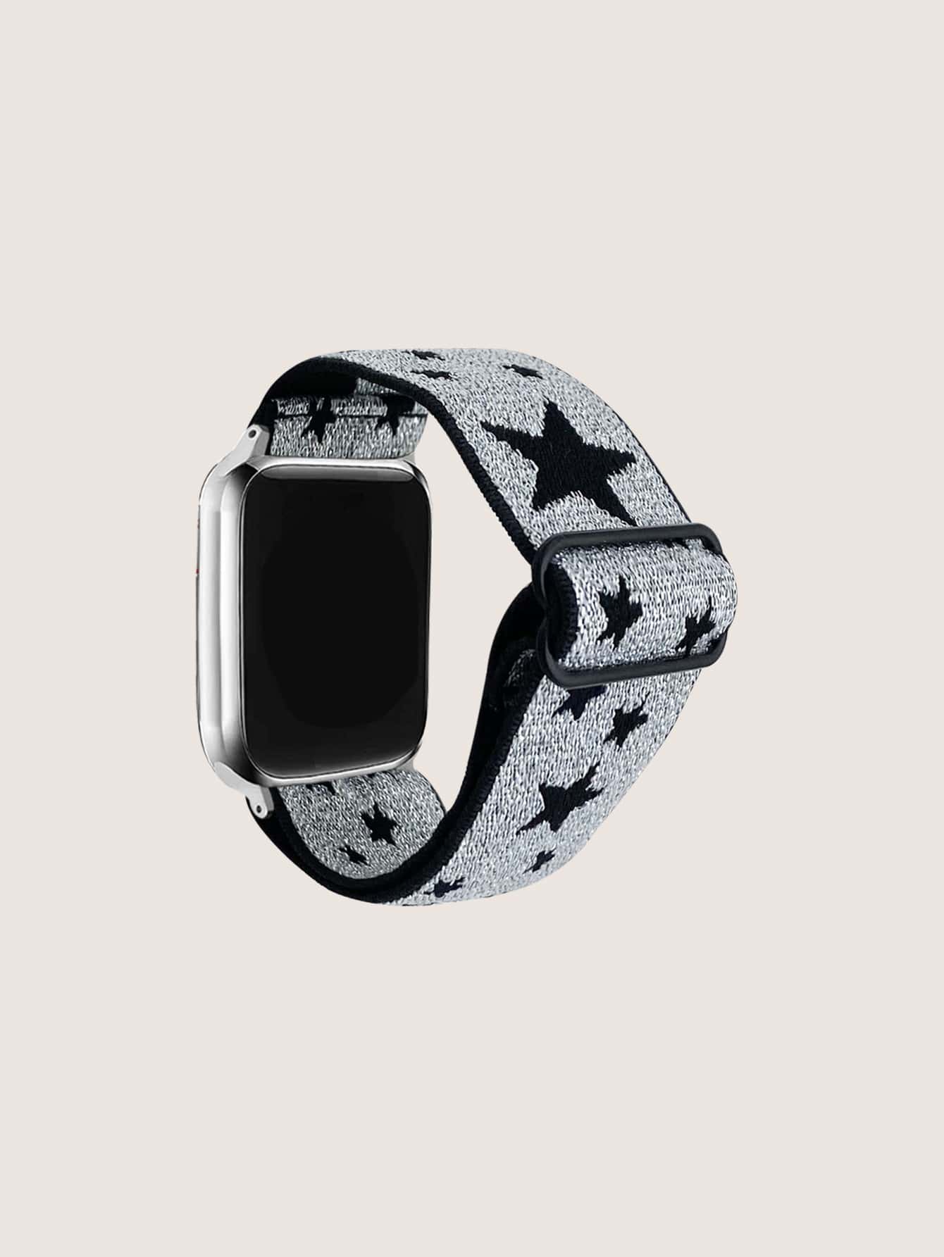 1pc Adjustable Glitter Nylon Band, Compatible With Apple 49/45/44/42/41/40/38mm, Fits Series Ultra/SE/8/7/6/5/4/3/2/1 - Multicolor - View 1