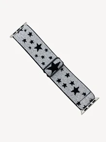 1pc Adjustable Glitter Nylon Band, Compatible With Apple 49/45/44/42/41/40/38mm, Fits Series Ultra/SE/8/7/6/5/4/3/2/1 - Multicolor - View 2