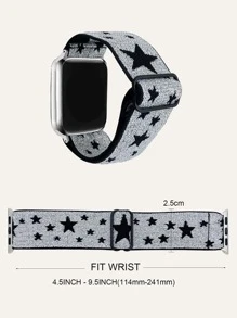 1pc Adjustable Glitter Nylon Band, Compatible With Apple 49/45/44/42/41/40/38mm, Fits Series Ultra/SE/8/7/6/5/4/3/2/1 - Multicolor - View 4