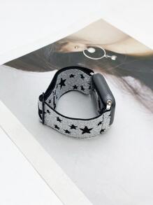 1pc Adjustable Glitter Nylon Band, Compatible With Apple 49/45/44/42/41/40/38mm, Fits Series Ultra/SE/8/7/6/5/4/3/2/1 - Multicolor - View 5