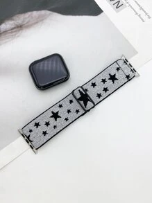 1pc Adjustable Glitter Nylon Band, Compatible With Apple 49/45/44/42/41/40/38mm, Fits Series Ultra/SE/8/7/6/5/4/3/2/1 - Multicolor - View 7