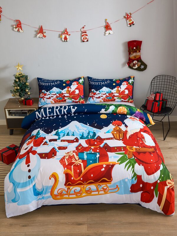 Christmas Pattern Duvet Cover Set Without Filler