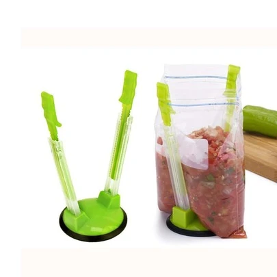 1pc Random Color Hand-Free Bag Holder, Fresh-keeping Bag Stand For Kitchen