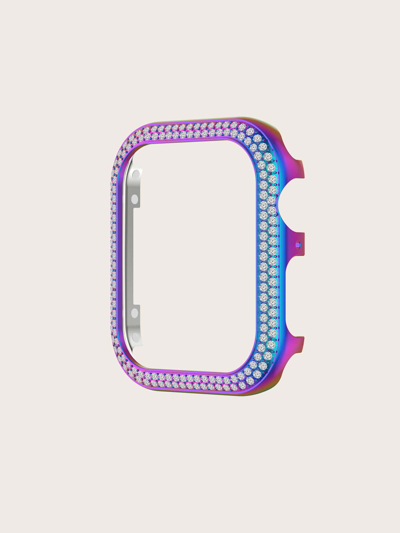 Funda compatible con Apple Watch con diseño de diamante de imitación - Multicolor - Ver 1