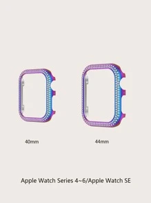 Funda compatible con Apple Watch con diseño de diamante de imitación - Multicolor - Ver 3