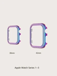 Funda compatible con Apple Watch con diseño de diamante de imitación - Multicolor - Ver 4