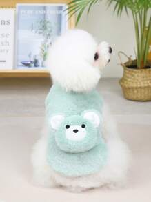 Áo khoác lông gấu bắc cực cho thú cưng, Quần áo cho chó, Áo vest cho mèo, Trang phục ấm chống rụng lông, Mùa thu đông mới, Áo vest cho thú cưng, Áo khoác cho chó, Trang phục hoạt hình chống rụng lông, Trang phục động vật, Mẫu mới phổ biến - Màu xanh Bạc hà - Xem 1