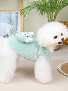 Áo khoác lông gấu bắc cực cho thú cưng, Quần áo cho chó, Áo vest cho mèo, Trang phục ấm chống rụng lông, Mùa thu đông mới, Áo vest cho thú cưng, Áo khoác cho chó, Trang phục hoạt hình chống rụng lông, Trang phục động vật, Mẫu mới phổ biến - Màu xanh Bạc hà - Xem 4