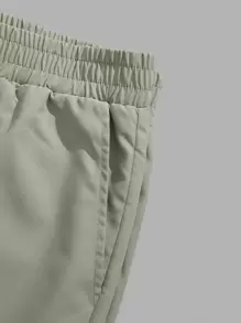 Manfinity VCAY Ensemble de tee-shirt à manches courtes et pantalon d'été avec bloc de couleurs, palmier et slogan graphique pour homme, tenue casual