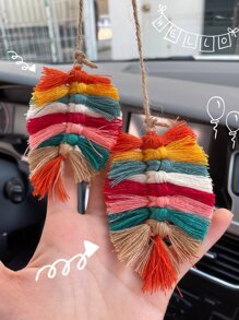 流蘇設計汽車空氣清新器懸掛裝飾物不附帶香水 - 彩色 - 查看 5