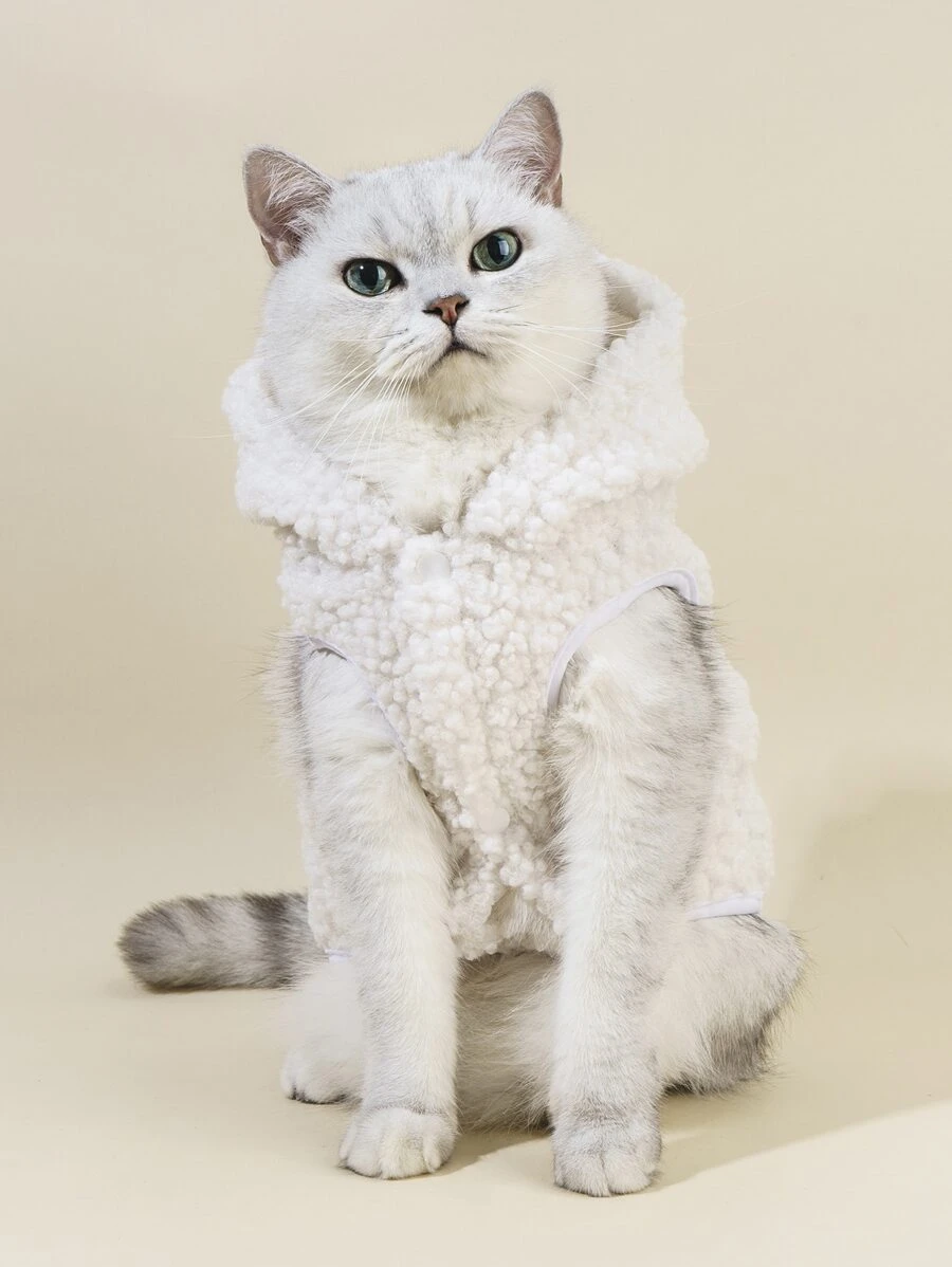 PETSIN Solid Color Pet Plush Coat - Multicolor - View 1