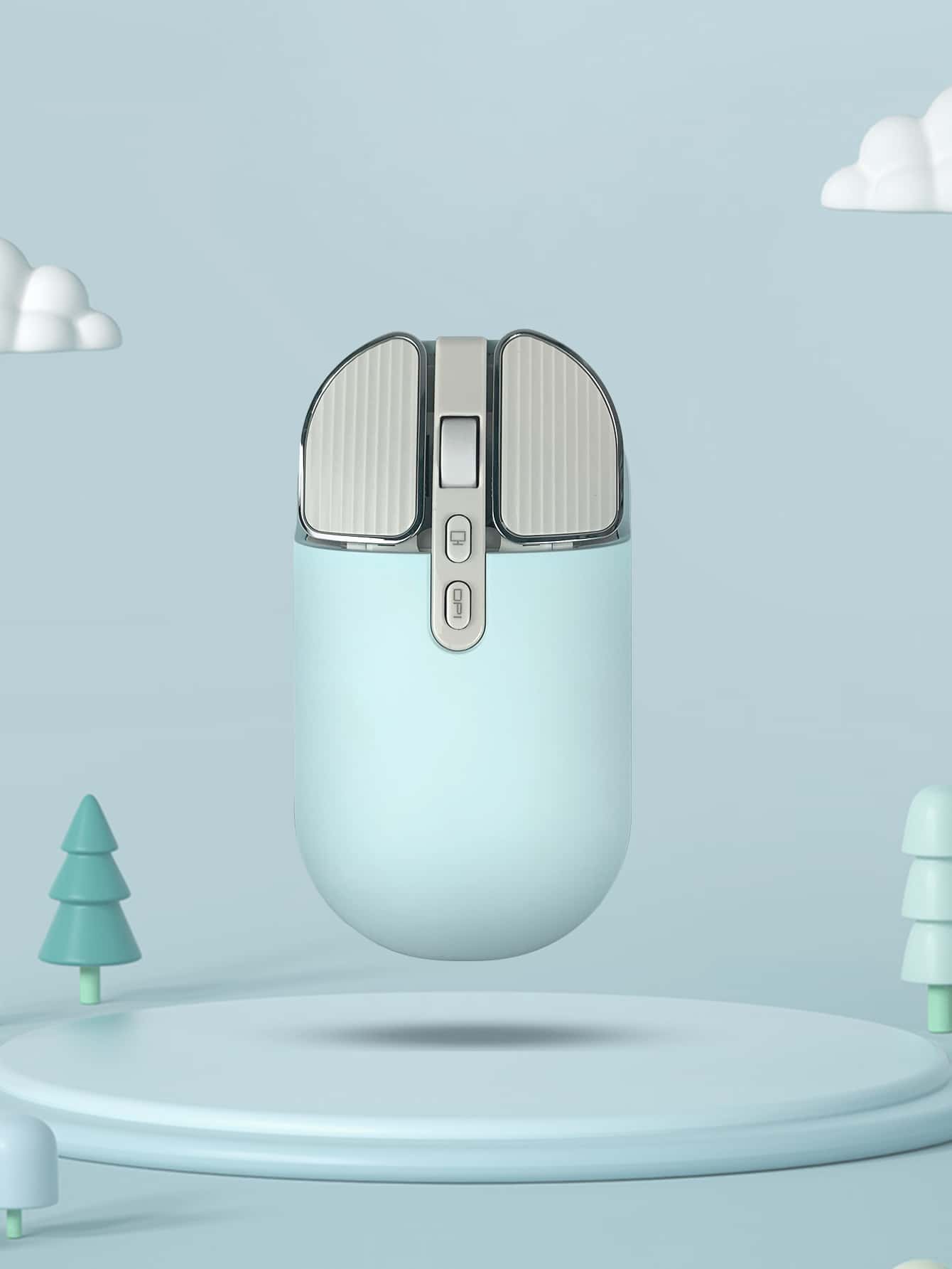 Ratón Inalámbrico Recargable Azul Mini Silencioso - Azul - Ver 1