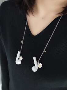Bluetooth Earphone Anti-Lost Earphone Chain, Wireless Apple Falling Protector, Daisy Minimalist Necklace Eyeglass Chain