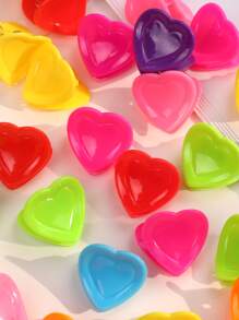 30入組隨機顏色愛心造型女孩髮夾,適用於日常生活