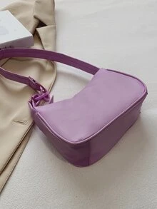 極簡風格單肩包 - 紫色 - 查看 5
