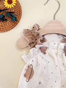 Vestido de mascota con estampado de oso