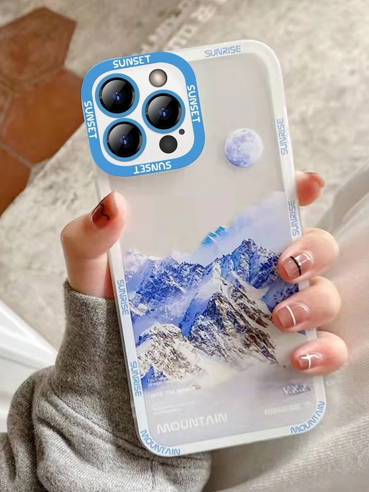 Mountains Painted Phone Case,International Version, Not The Domestic Version