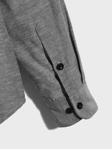 Manfinity RebelGame Men Graphic Embroidery Shirt Without Tee - Grey - View 4