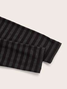 ROMWE Grunge Punk 條紋圖案短款T恤 - 彩色 - 查看 3