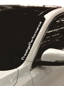 1/2pcs Car Creative Personalized "Prestige Performance" Decal Stickers, Heatproof Waterproof Decorative English Vinyl Graphic - White - View 8