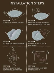 Almohada decorativa de color unicolor, almohada de cojín de poliéster gris claro, para decoración del hogar - Blanco - Ver 5