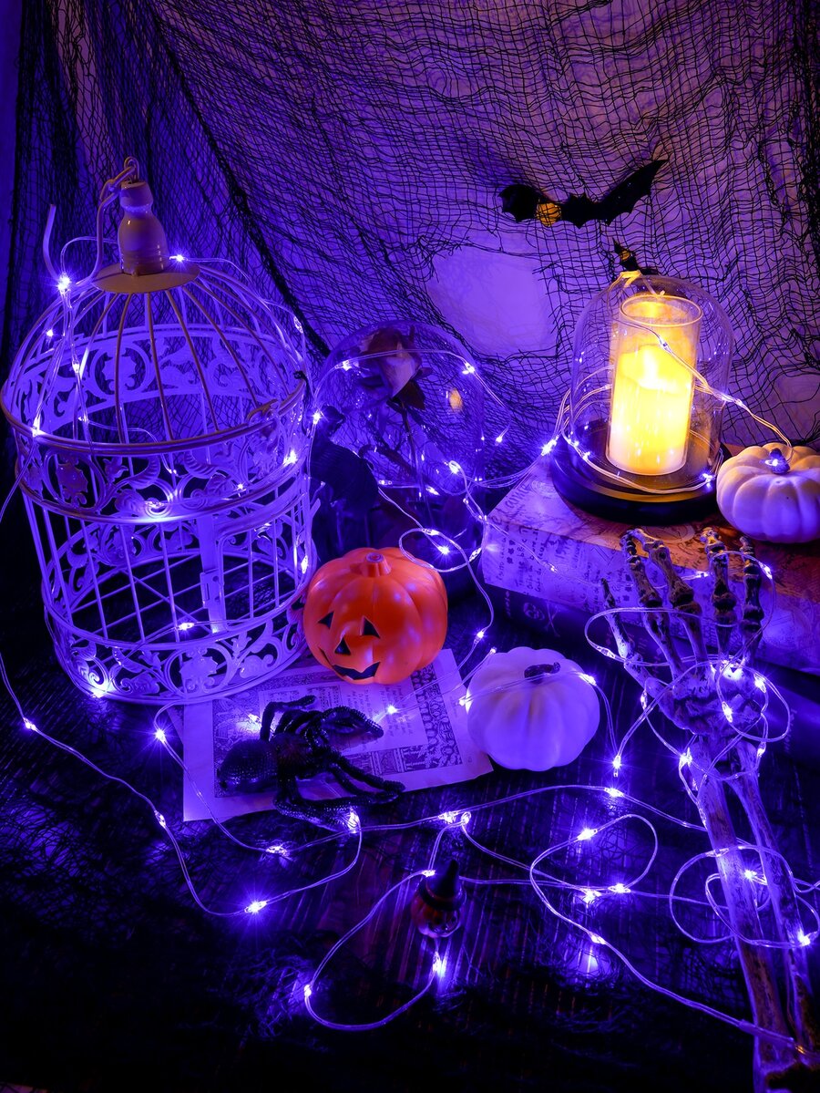 1PC10/30/50/70/80LED2/3/5/7/10M Halloween Tring Light Halloween Decoration Room Decor Halloween Garden Decor For Gift Fairy Holiday Decor Festival Decor
