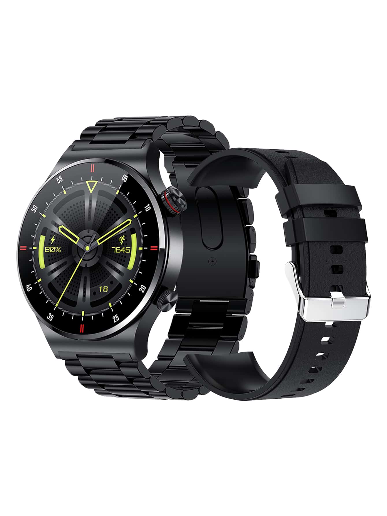 Men Luminous Smart Watch - Black - View 1
