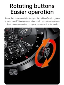 Men Luminous Smart Watch - Black - View 5