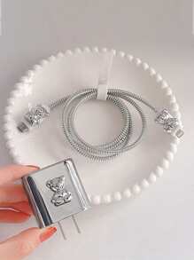 5 cái Gấu trang trí Cáp trang trí - Bạc - Xem 4