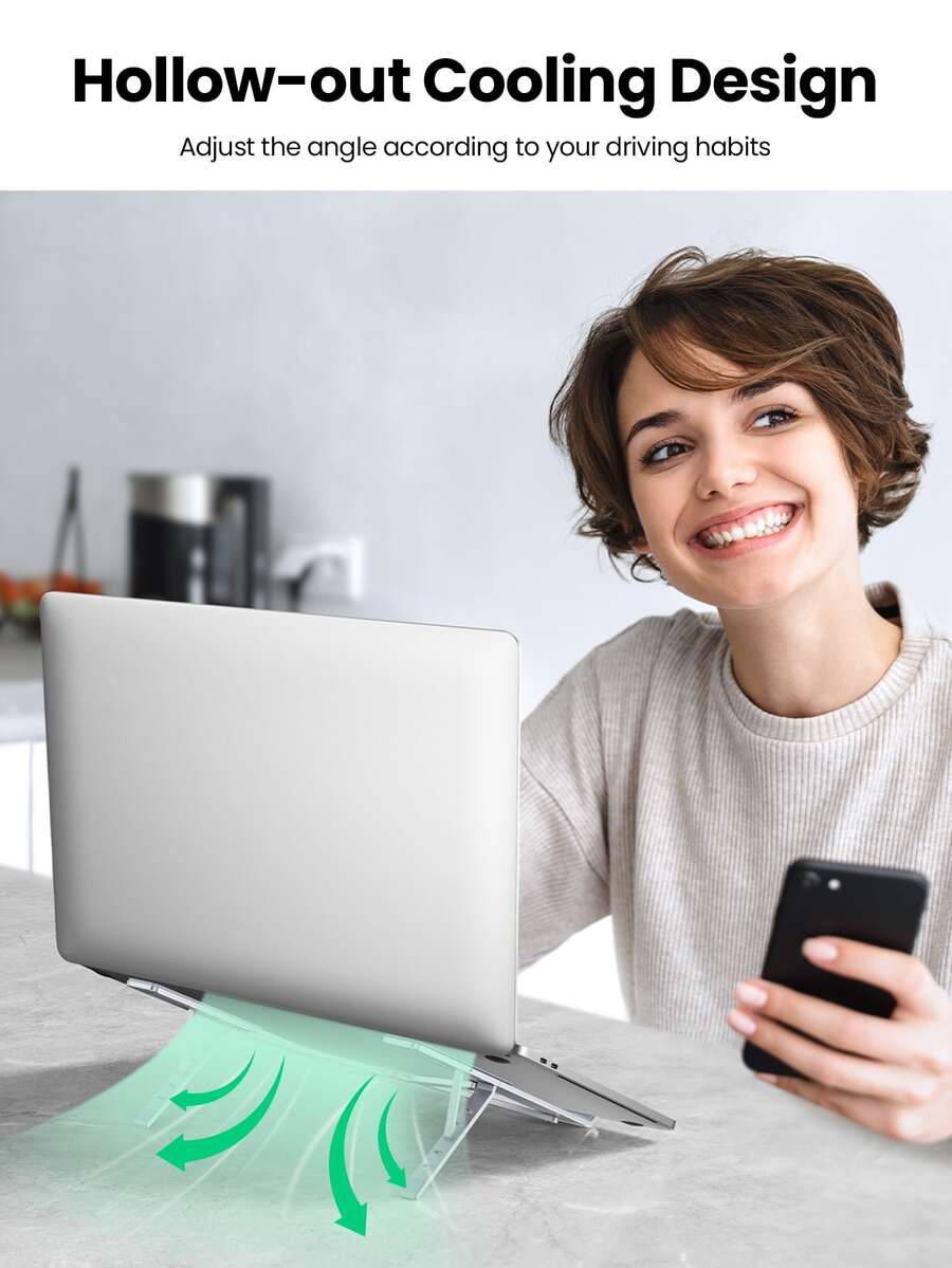 UGREEN Laptop Stand For Desk Adjustable Portable Laptop Riser Computer