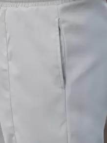 Manfinity Homme Pantalones De Cordón Para Hombres Con Letras Parcheadas - Gris Claro - Ver 5