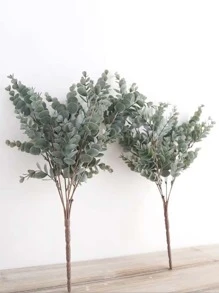 1pc Artificial Plant, Faux Plant Leaf Branch For Home Decor Decoration E-I-D - Multicolor - View 1