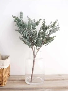 1pc Artificial Plant, Faux Plant Leaf Branch For Home Decor Decoration E-I-D - Multicolor - View 3