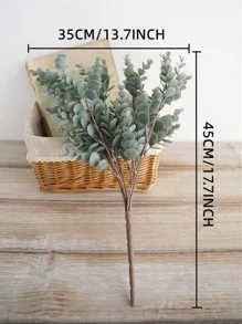 1pc Artificial Plant, Faux Plant Leaf Branch For Home Decor Decoration E-I-D - Multicolor - View 4