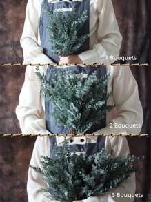 1pc Artificial Plant, Faux Plant Leaf Branch For Home Decor Decoration E-I-D - Multicolor - View 6