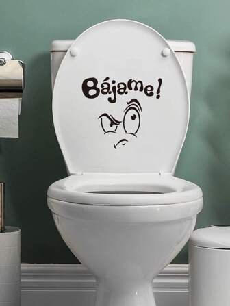 1pc Cartoon Character Toilet Seat Sticker Decor
