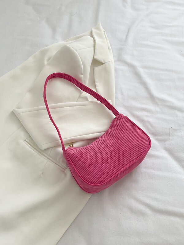 Neonpinke Samt-Tasche für den Valentinstag