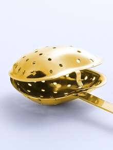1pc Heart Shaped Tea Filter - Gold - View 3
