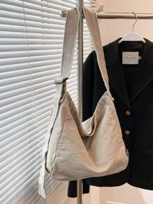 標籤裝飾帆布流浪包書包適合畢業生、青少年女孩、新生、大二、大三和大四學生、大學和高中，非常適合戶外、旅行和返校 - 淺灰色 - 查看 4