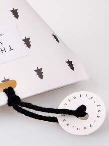 50 cái Slogan Graphic Gift Wrap Tag - trắng - Xem 6