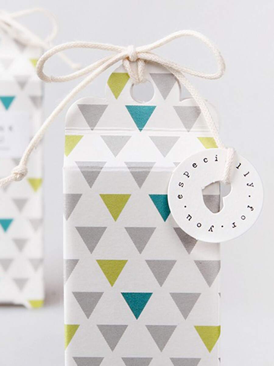 50 cái Slogan Graphic Gift Wrap Tag - trắng - Xem 1