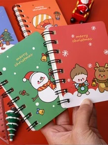 1pc/set Christmas Spiral Notebook (random Style) - Multicolor - View 1